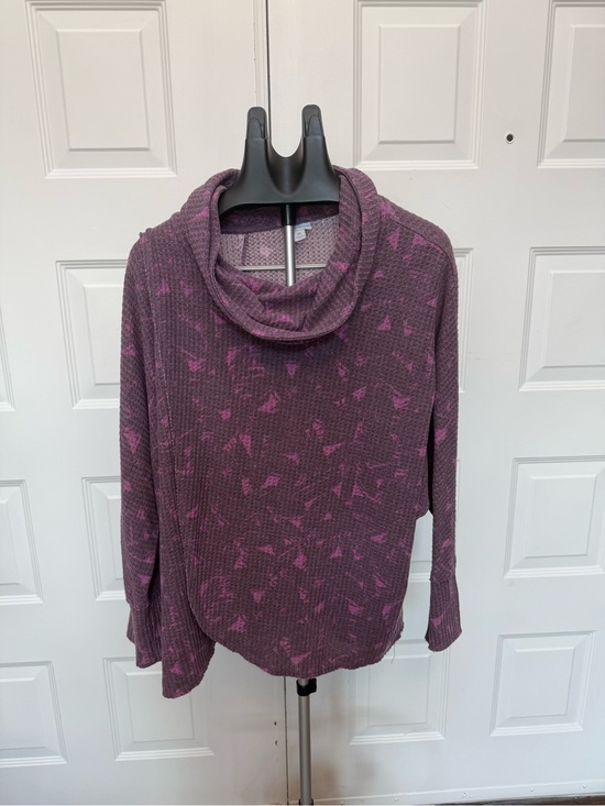LuLaRoe Tops - LuLaRoe Purple Cowl Neck Pullover with Pink Accents